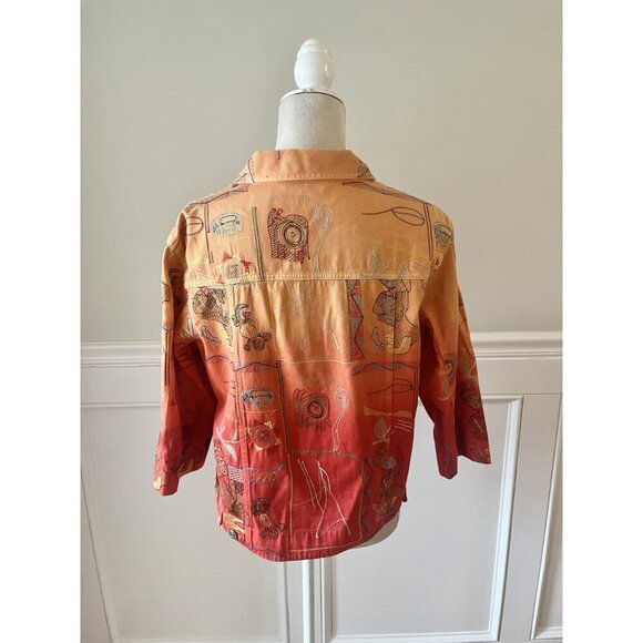 Drapers & Damons Petite M Prehistoric Theme Cotton Jacket NWOT - Picture 3 of 4